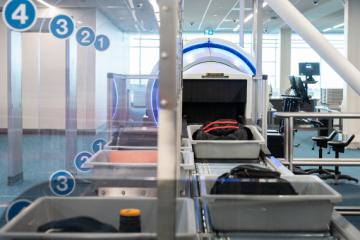 CT technology used to screen carry-on baggage.